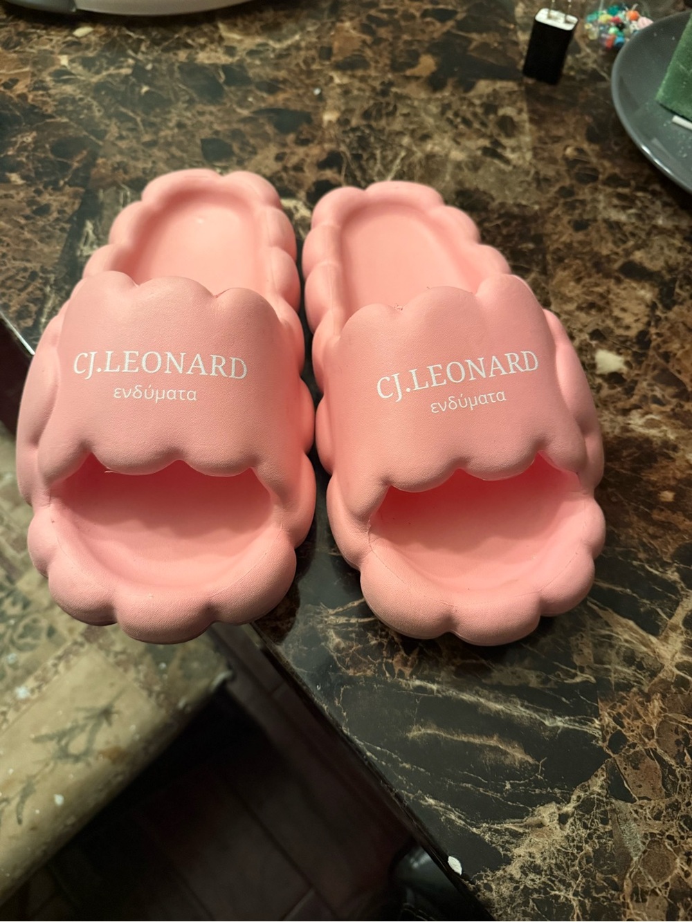 Pink Cloud Foam Slides